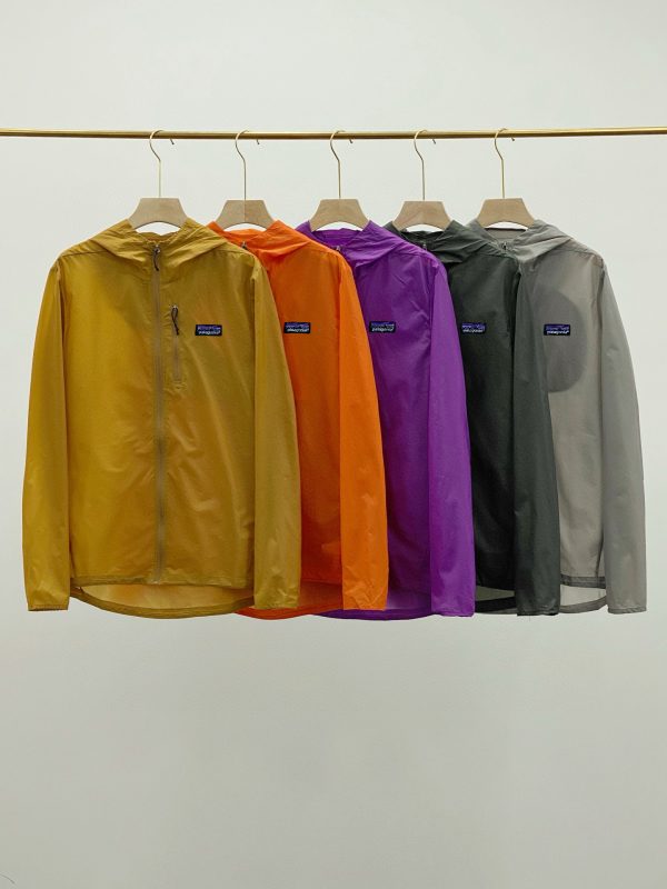 Luxury Patagonia Windbreakers Orange Nylon Breathable Collection