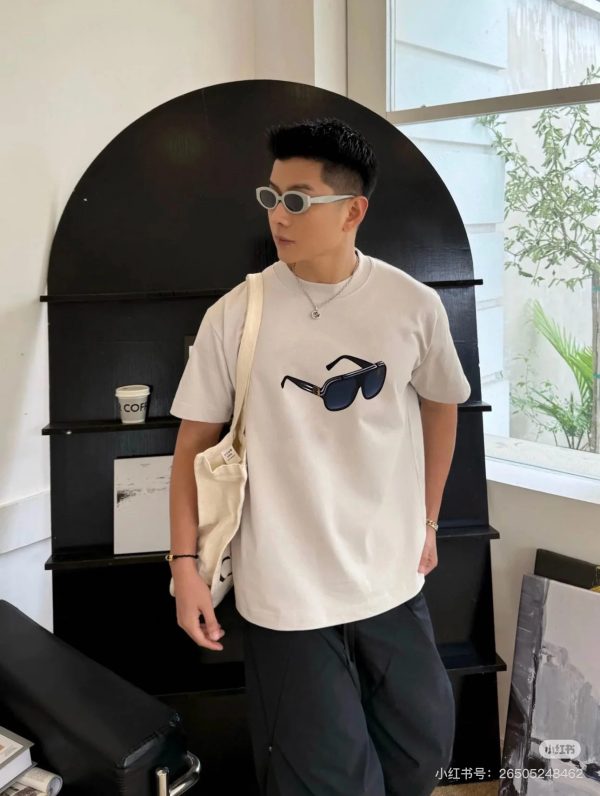 Luxury Louis Vuitton Short Sleeves Cotton Print Style