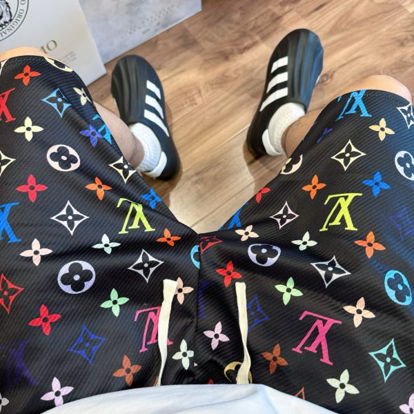 Premium Louis Vuitton Shorts Black Logo Luxury