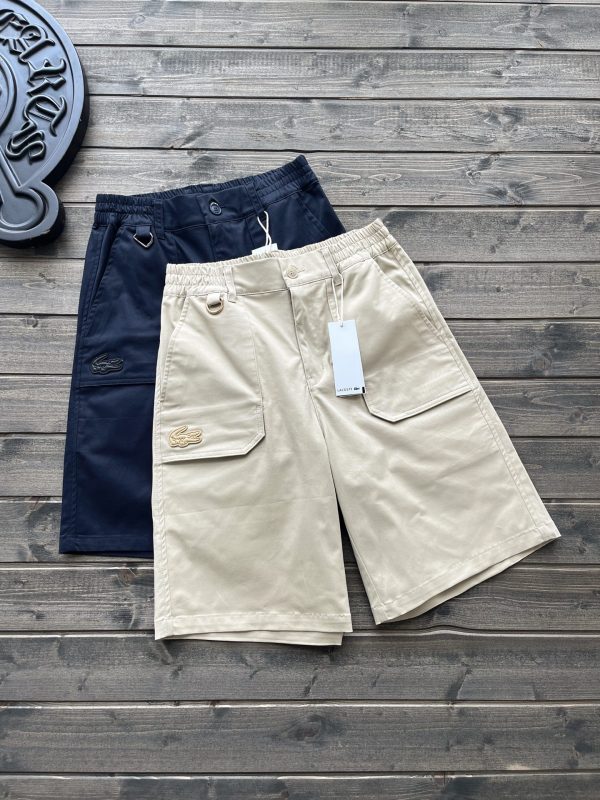 Premium Quality Lacoste Shorts Navy Cotton Casual Luxury