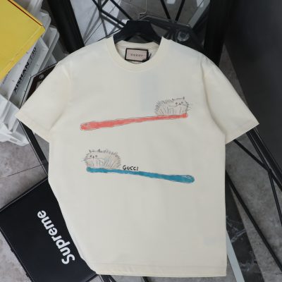 Best Selling Gucci Short Sleeves Beige Print Collection