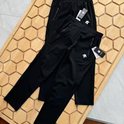 Luxury Descente Pants Black Silk Breathable Style