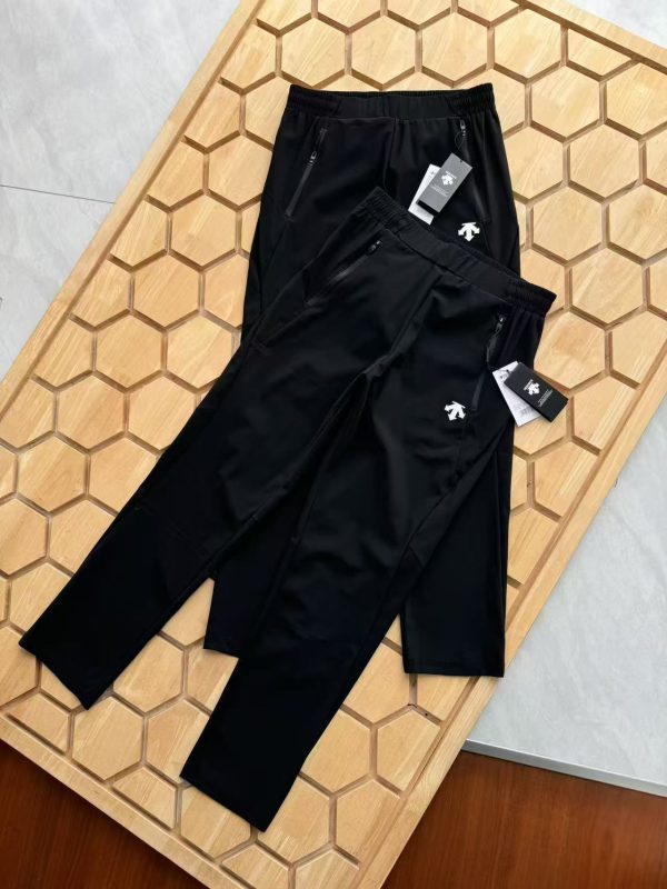 Luxury Descente Pants Black Silk Breathable Style