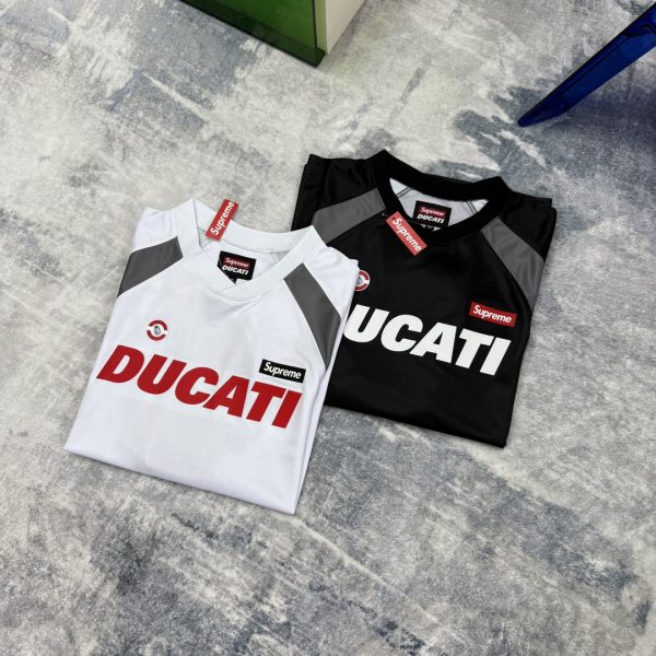 Luxury Supreme Short Sleeves Black Leather Logo Collection