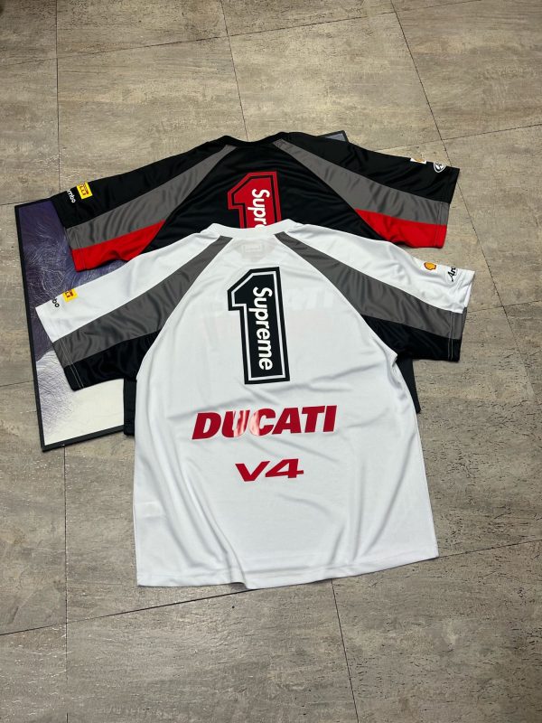 Best Selling Supreme Short Sleeves Black Leather Logo Collection
