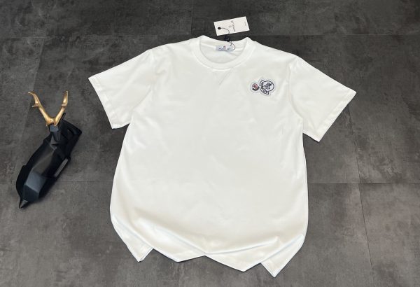 High Quality Moncler Short Sleeves Black Cotton Breathable Luxury