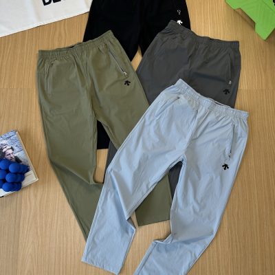 Best Selling Descente Pants Black Silk Breathable Luxury