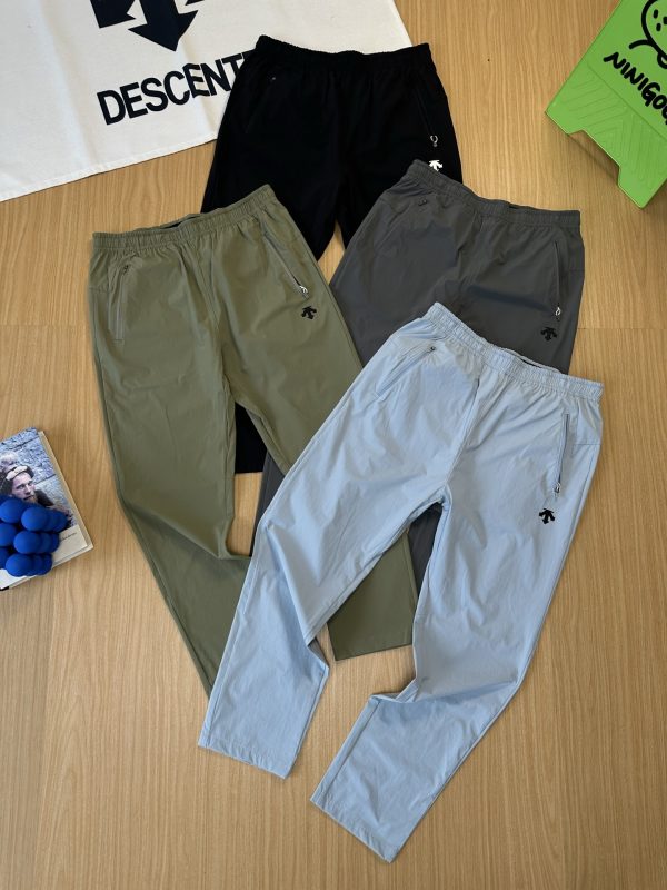 Best Selling Descente Pants Black Silk Breathable Luxury