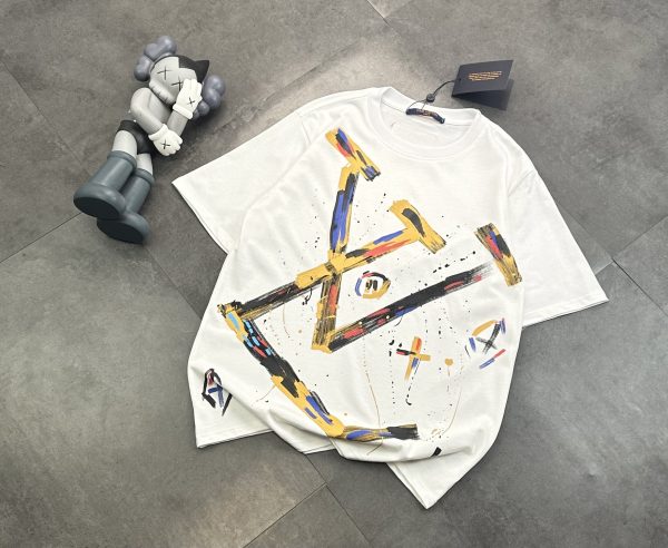 Best Selling Louis Vuitton Short Sleeves Black Cotton Print Collection