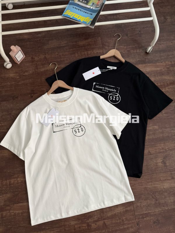 Luxury Margiela Short Sleeves Black Cotton Breathable Collection