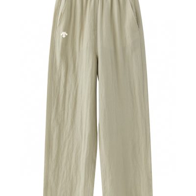 Premium Descente Straight-Leg Pants Black Linen Classic Luxury