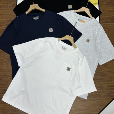 High Quality Carhartt Short Sleeves Blue Cotton Classic Collection