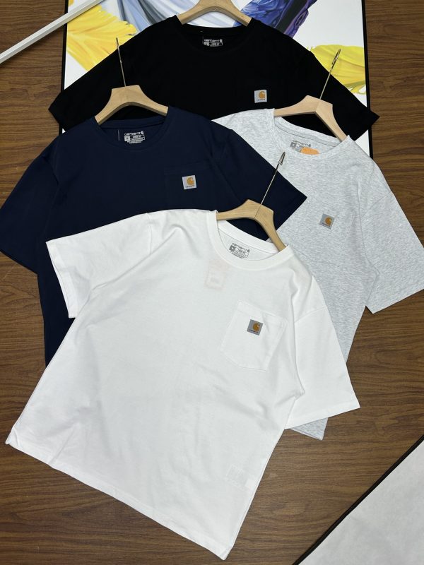High Quality Carhartt Short Sleeves Blue Cotton Classic Collection