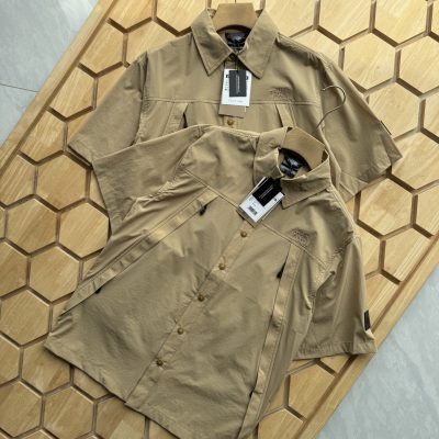 Premium Quality The North Face Short Sleeves Khaki Leather Breathable Luxury
