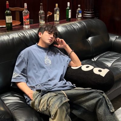 Luxury Balenciaga Short Sleeves Blue Washed Style