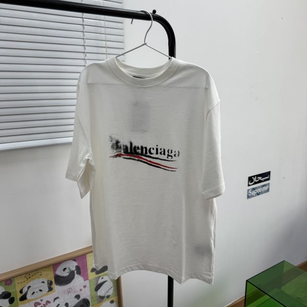 Premium Balenciaga Short-Sleeved T-Shirt White Print Collection