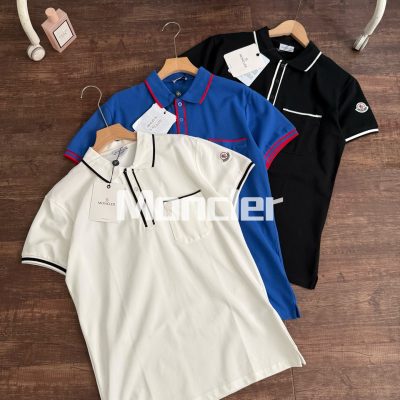 Premium Moncler Polo Shirt Black Logo Collection