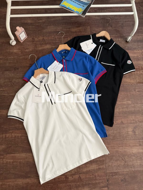 Premium Moncler Polo Shirt Black Logo Collection