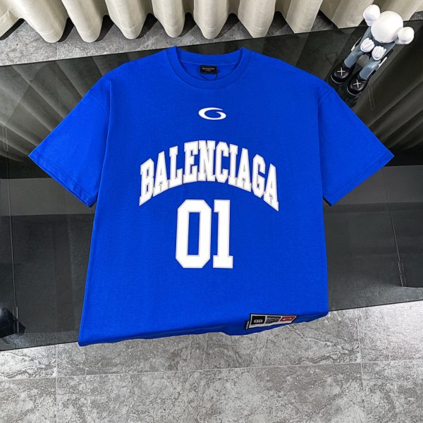 High Quality Balenciaga Short Sleeves Black Cotton Retro Luxury