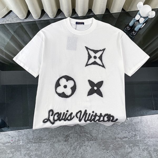 Best Selling Louis Vuitton Short-Sleeved Shirt Black Cotton Classic Style