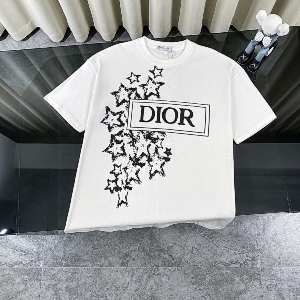 High Quality Dior Short Sleeves White Cotton Classic Style