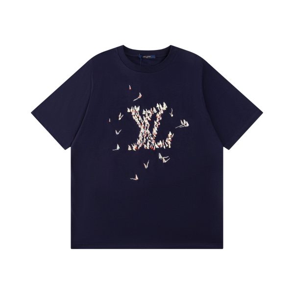 High Quality Louis Vuitton Short Sleeves Cotton Embroidered Luxury