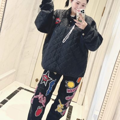 Luxury Chrome Hearts Overalls Black Leather Embroidered Luxury