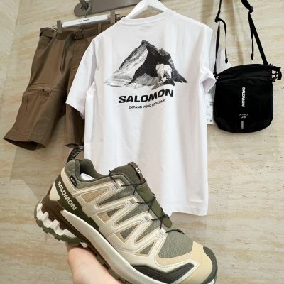 Luxury Salomon Short Sleeves Black Classic Collection