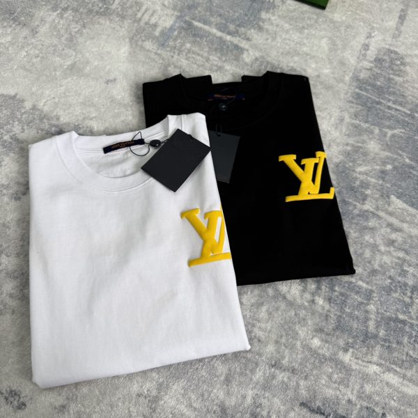 Premium Louis Vuitton Short Sleeves Yellow Print Luxury