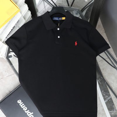 Best Selling Ralph Lauren Short Sleeves Black Cotton Classic Style