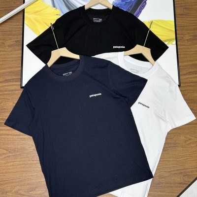 High Quality Patagonia Short Sleeves Black Cotton Print Collection