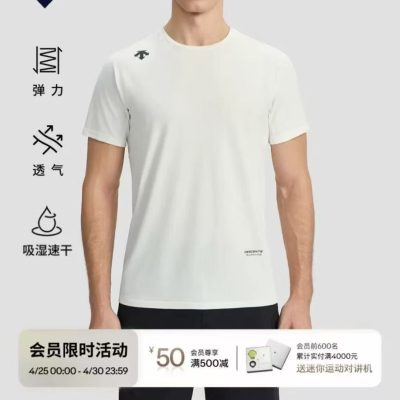 Luxury Descente Short Sleeves Black Breathable Collection