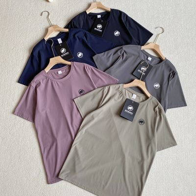 High Quality Mammut Short-Sleeved Shirt Black Polyester Style