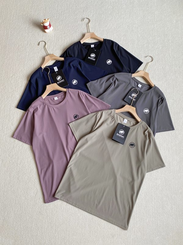 High Quality Mammut Short-Sleeved Shirt Black Polyester Style