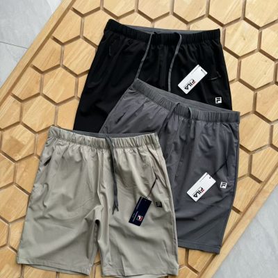 Best Selling Fila Shorts Black Nylon Casual Style