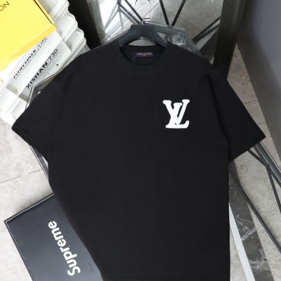 Premium Louis Vuitton Short-Sleeved Shirt White Leather Classic Collection