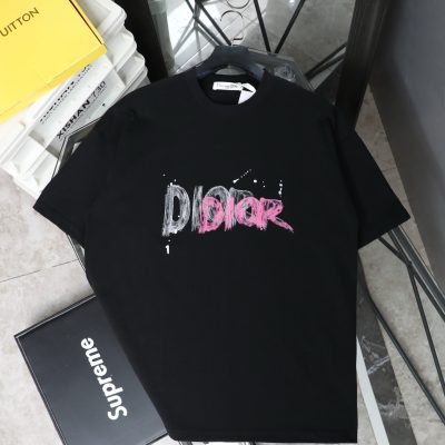 Premium Quality Dior Short Sleeves White Cotton Classic Collection