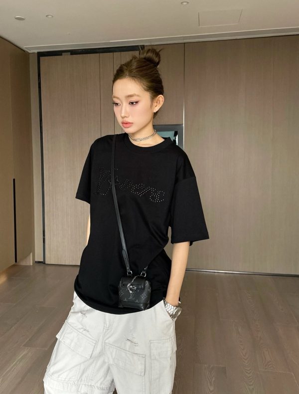 High Quality Louis Vuitton Short-Sleeved Shirt Black Cotton Casual Collection