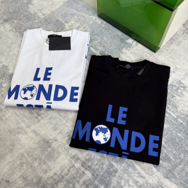 Premium Louis Vuitton T-Shirts White Cotton Print Luxury