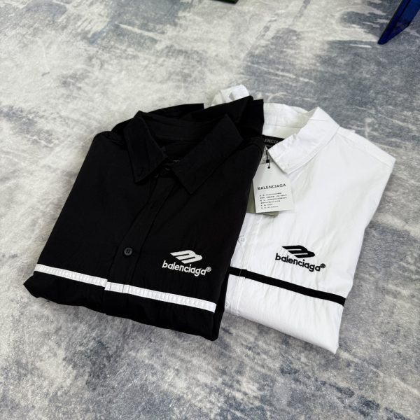 Premium Quality Balenciaga Long Sleeves White Stripe Style
