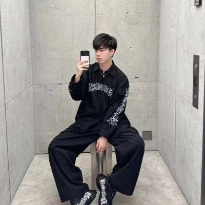 Premium Quality Balenciaga Long Sleeves Yellow Print Style