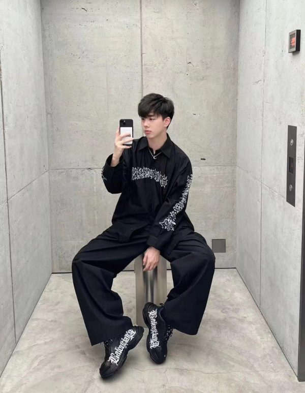 Premium Quality Balenciaga Long Sleeves Yellow Print Style