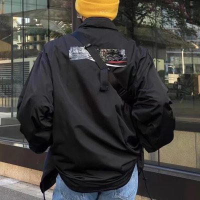 Premium Balenciaga Long Sleeves Black Embroidered Luxury
