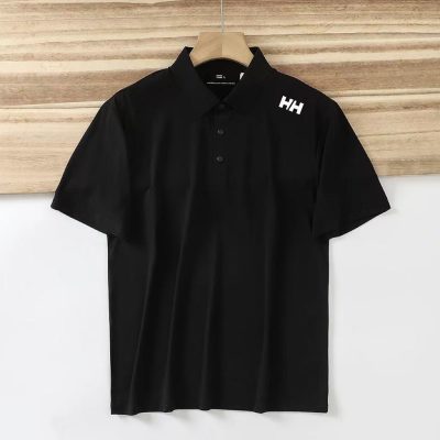 Premium Quality Helly Hansen Short-Sleeved Shirts Black Silk Casual Collection