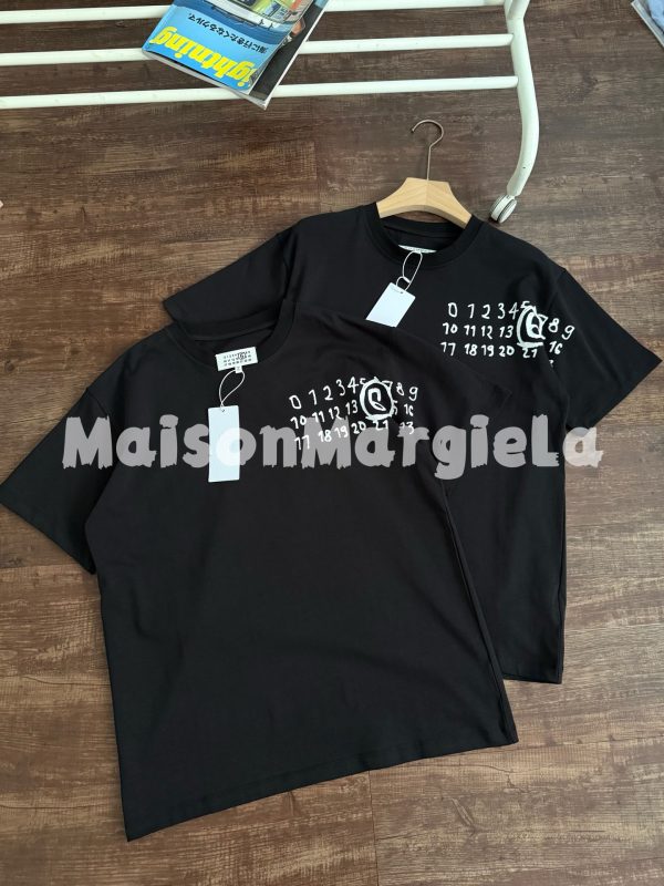 Luxury Margiela Short Sleeves Black Cotton Breathable Collection