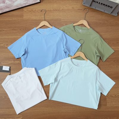 High Quality Lululemon Short Sleeves Green Classic Style