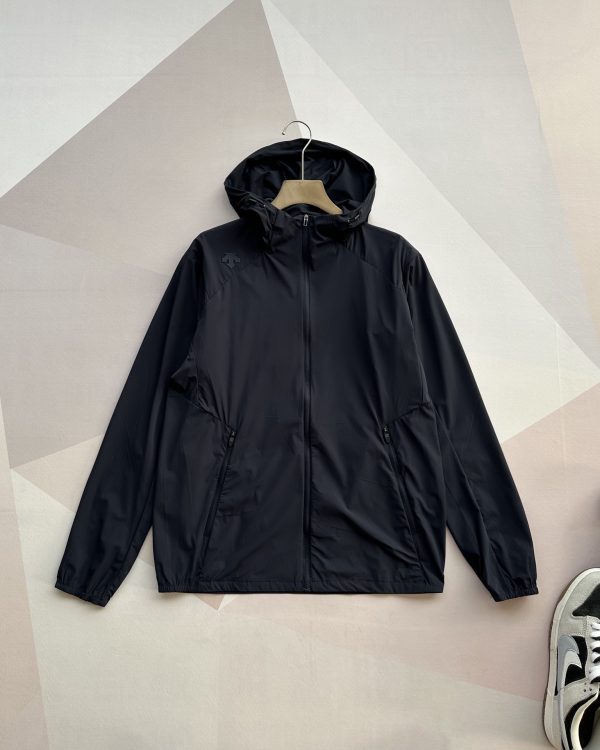 Luxury Descente Jackets Blue Knit Breathable Luxury