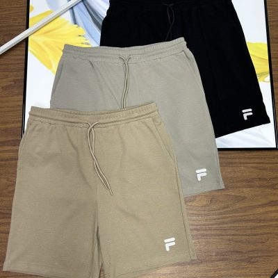 Best Selling Fila Shorts Black Nylon Logo Collection