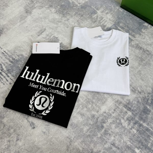 Luxury Lululemon Short-Sleeved T-Shirt Black Cotton Breathable Style