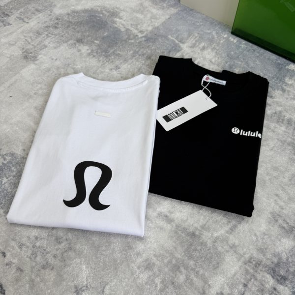 Luxury Lululemon Short-Sleeved Shirt White Cotton Logo Collection